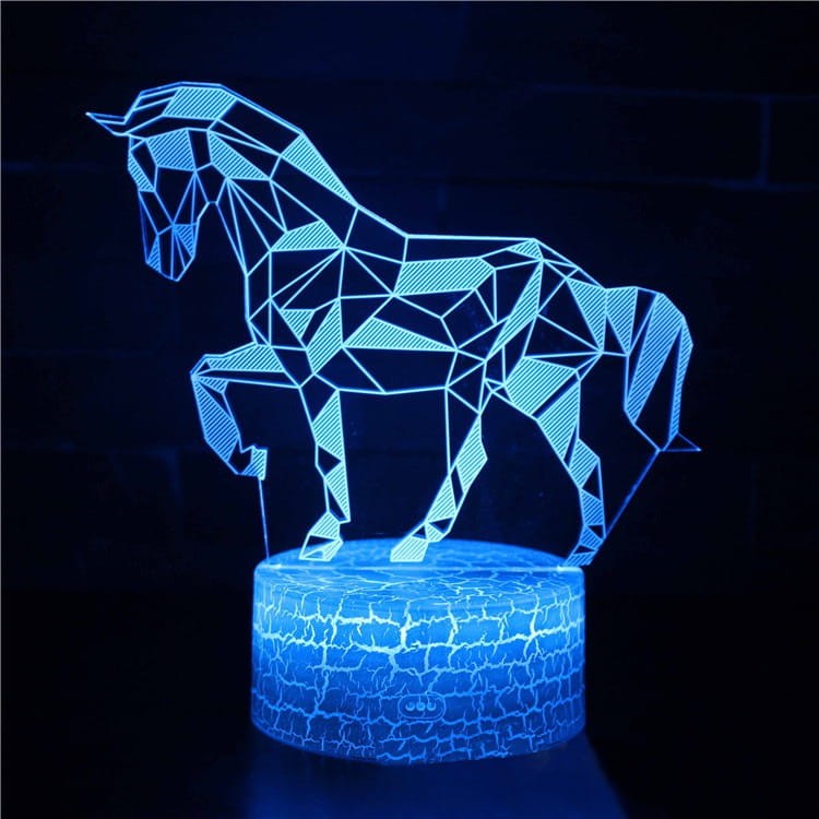 Lampka 3D nocna led usb na prezent KOŃ