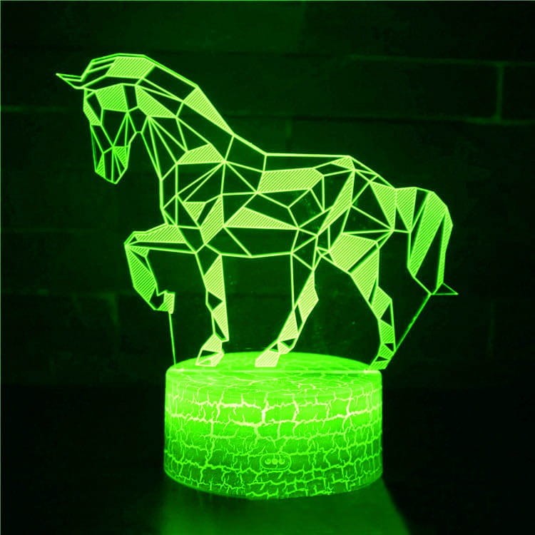 Lampka 3D nocna led usb na prezent KOŃ