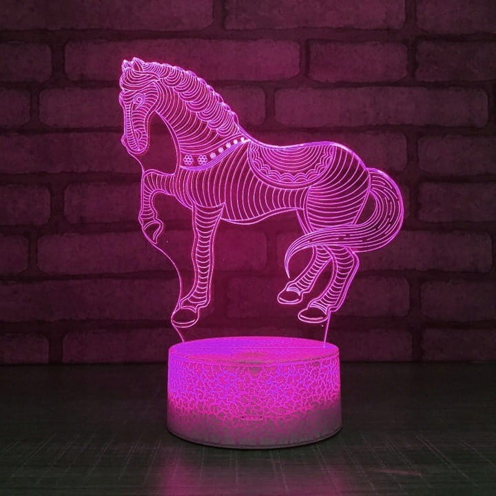 Lampka 3D nocna led usb KOŃ KONIK