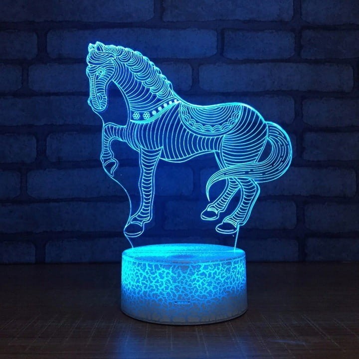 Lampka 3D nocna led usb KOŃ KONIK
