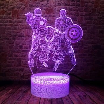 Lampka 3D nocna led usb na prezent Marvel