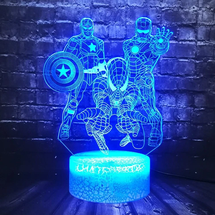 Lampka 3D nocna led usb na prezent Marvel