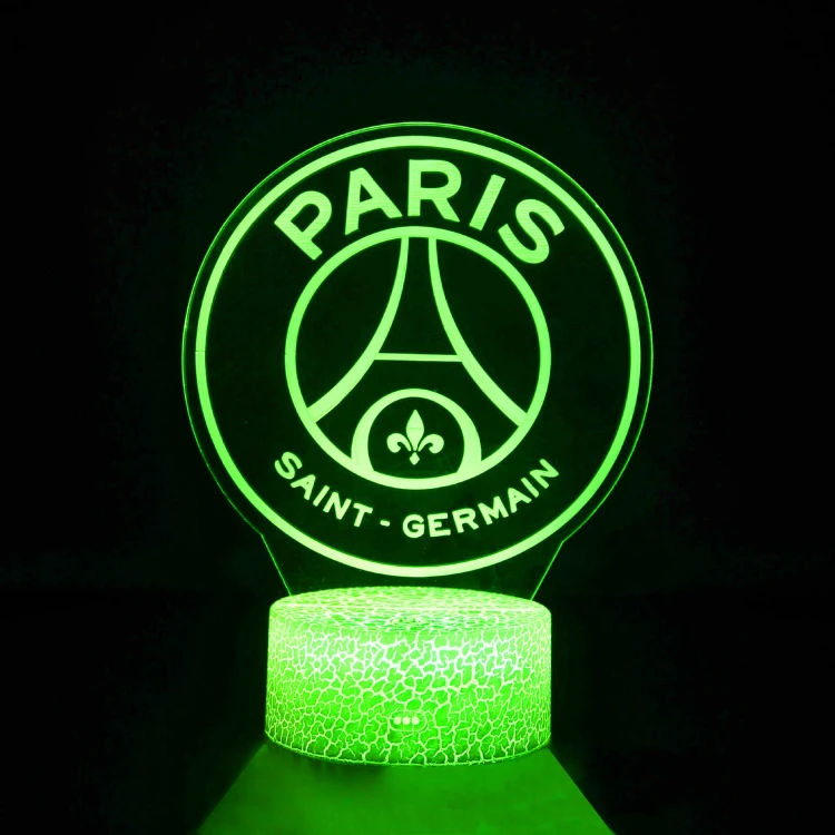 Lampka 3D LED z herbem PSG – nowoczesne oświetlenie i klubowy klimat w jednym.