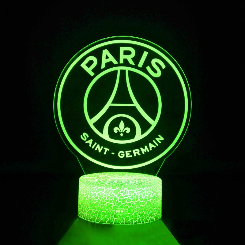 Lampka 3D LED z herbem PSG – nowoczesne oświetlenie i klubowy klimat w jednym.