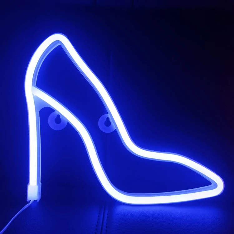 Różowy neon LED  Szpilki – kobieca dekoracja do sypialni lub salonu urody