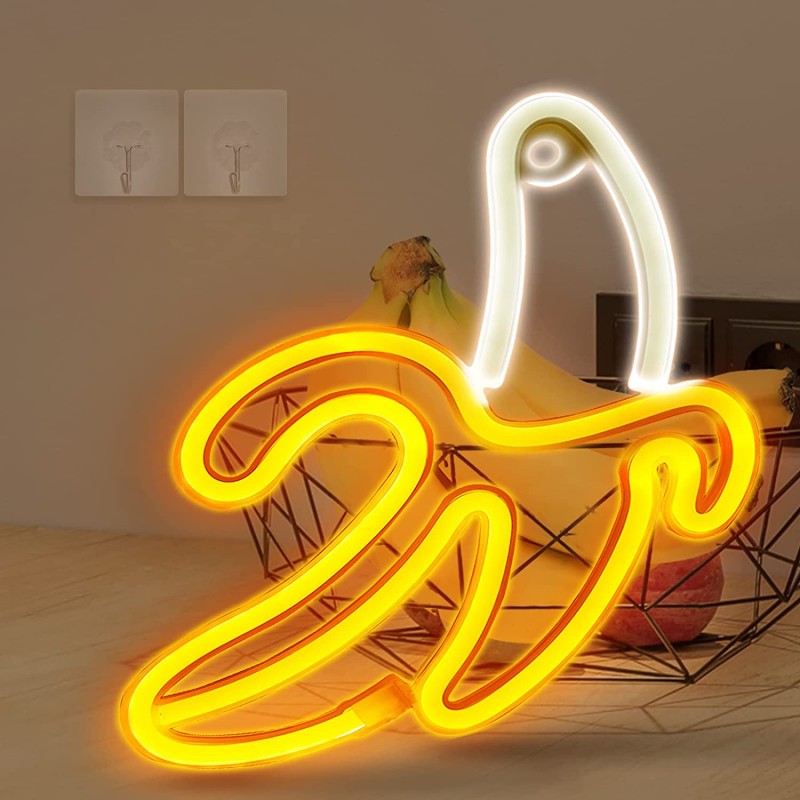 Gotowy Neon led USB na ścianę znak Banan