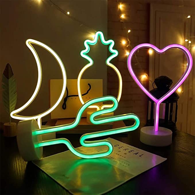 Gotowy Neon led USB na ścianę znak Kaktus