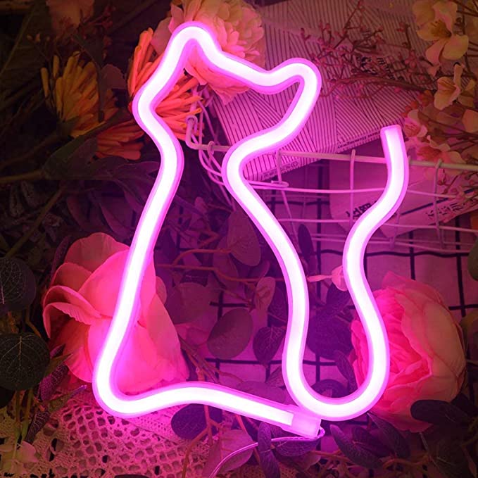 Gotowy Neon led USB na ścianę znak Cat Kot