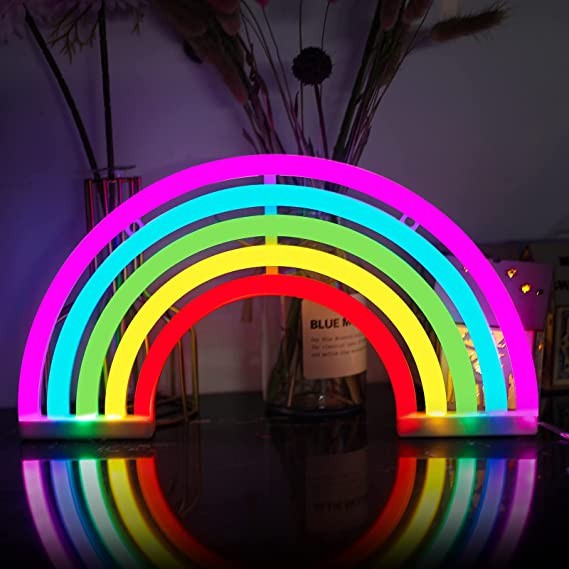 Gotowy Neon led USB na ścianę znak tęcza