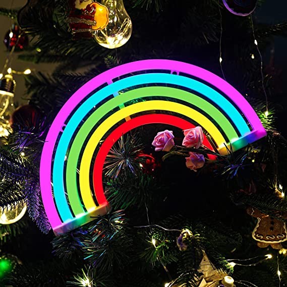 Gotowy Neon led USB na ścianę znak tęcza