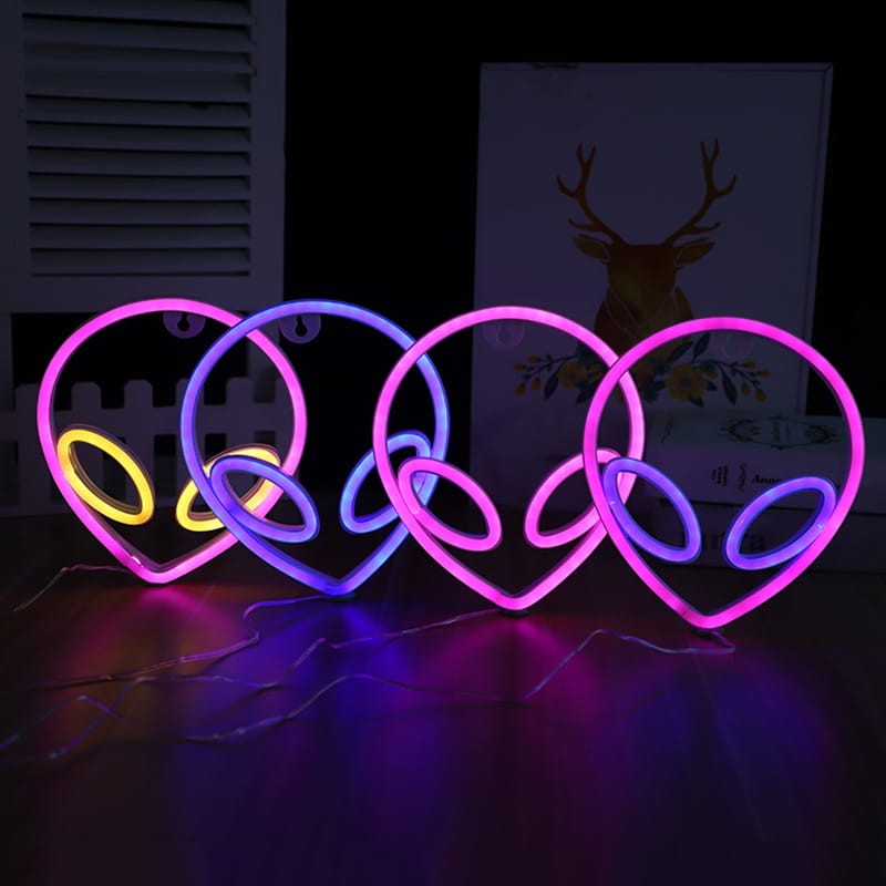 Gotowy Neon led USB na ścianę znak Kosmita