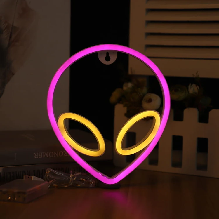 Gotowy Neon led USB na ścianę znak Kosmita