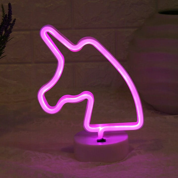 lampka nocna dla dzieci 3D LED Unicorn Jednorożec USB