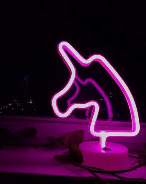 lampka nocna dla dzieci 3D LED Unicorn Jednorożec USB