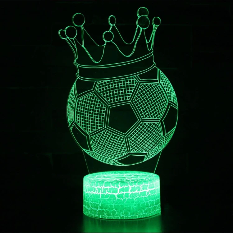 Lampka 3D nocna led usb Piłka Nożna Korona