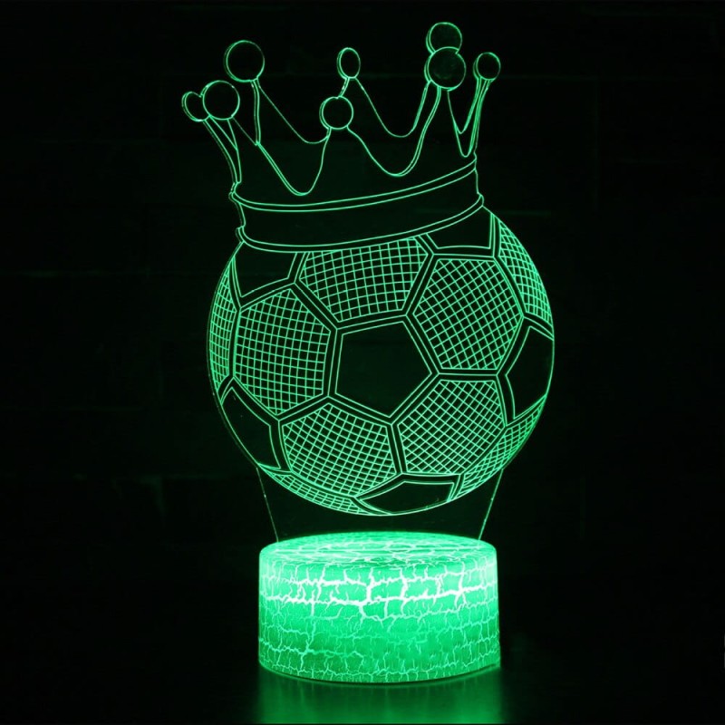 Lampka 3D nocna led usb Piłka Nożna Korona