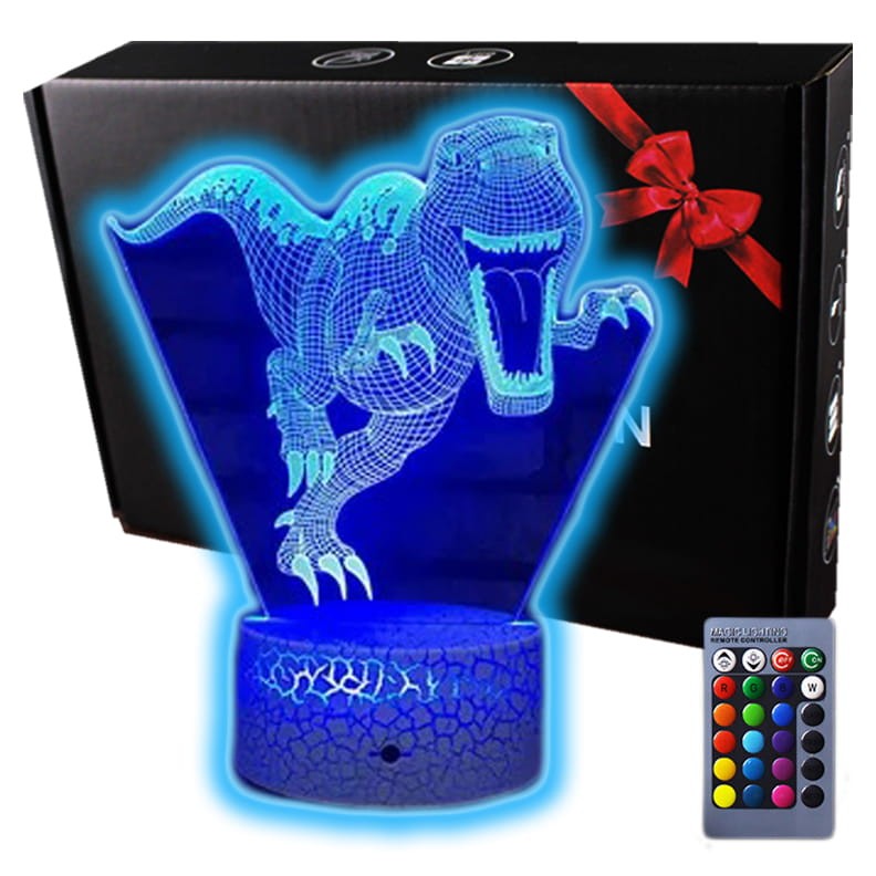Lampka 3D nocna led usb na prezent Dinozaur T-Rex