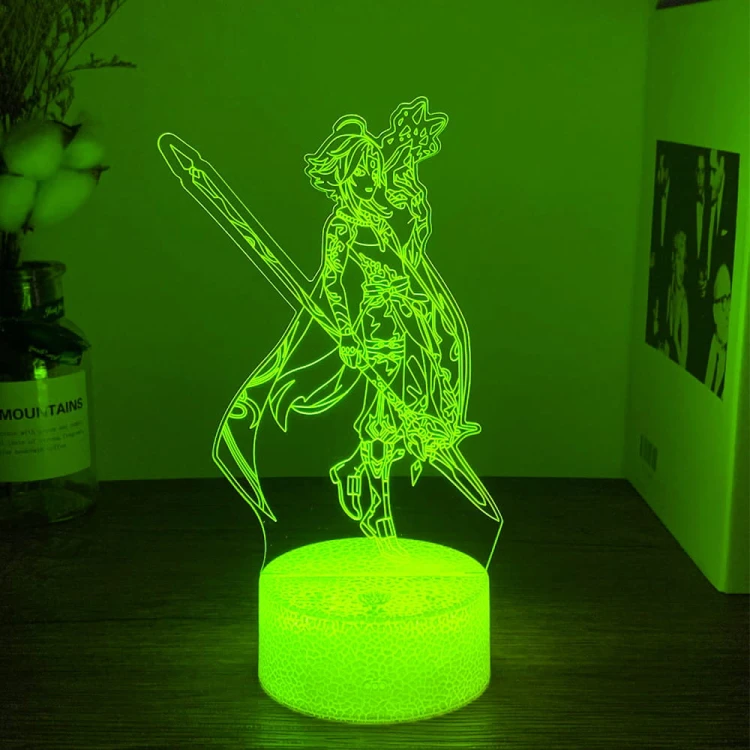 lampka nocna dla dzieci 3D Genshin Impact Anime