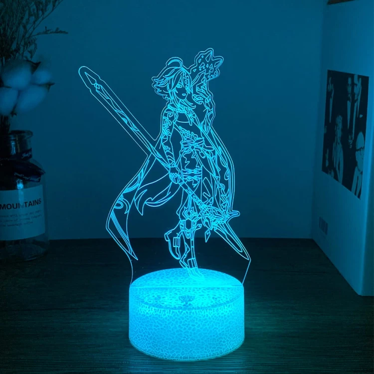 lampka nocna dla dzieci 3D Genshin Impact Anime