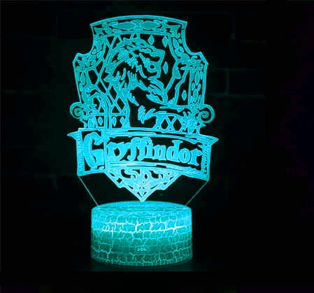 Lampka 3D nocna led usb Harry Potter Gryffindor
