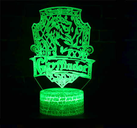 Lampka 3D nocna led usb Harry Potter Gryffindor