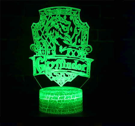 Lampka 3D nocna led usb Harry Potter Gryffindor