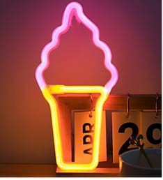 Gotowy Neon led USB na ścianę znak lody