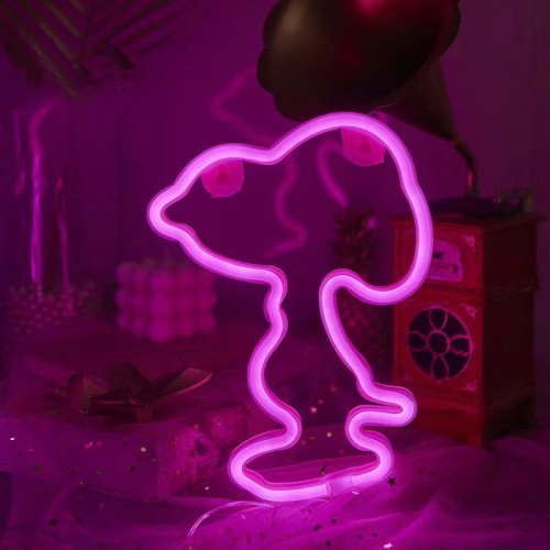 Gotowy Neon led USB na ścianę mały pies na ścianę