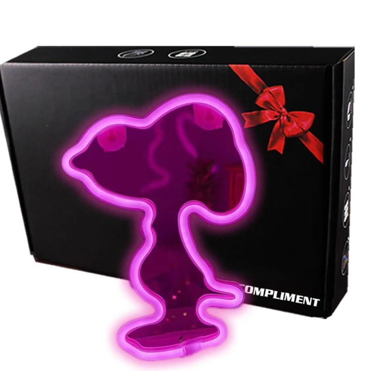 Gotowy Neon led USB na ścianę mały pies na ścianę