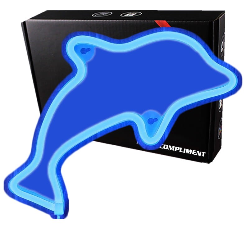Gotowy Neon led USB na ścianę znak Delfin Delfinek