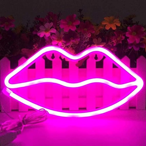 Gotowy Neon led USB na ścianę znak usta