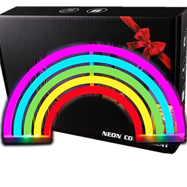 Gotowy Neon led USB na ścianę znak tęcza