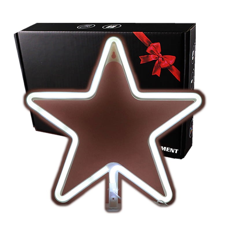 Gotowe neony na ścianę do pokoju gwiazda