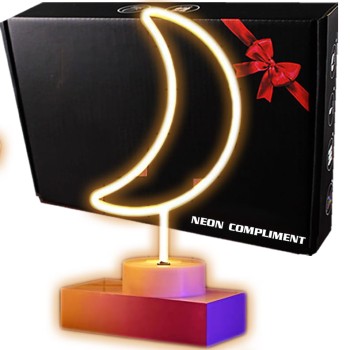 Lampka Nocna 3D LED NEON Moon Księżyc USB