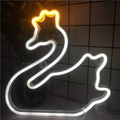 Gotowy Neon led USB na ścianę łabędź neonowy