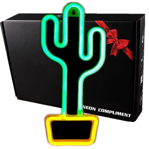 Kaktus w Doniczce  Zielony neon LED – gotowy, by rozświetlić Twoje wnętrze!
