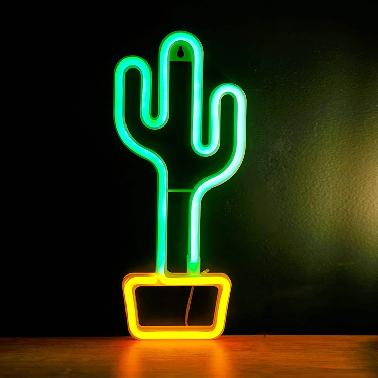 Kaktus w Doniczce  Zielony neon LED – gotowy, by rozświetlić Twoje wnętrze!