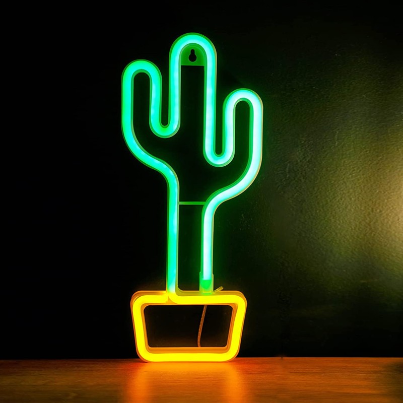 Kaktus w Doniczce  Zielony neon LED – gotowy, by rozświetlić Twoje wnętrze!