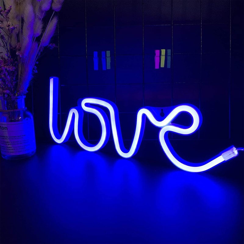 Neon LED  USB prezent Na ścianę Love