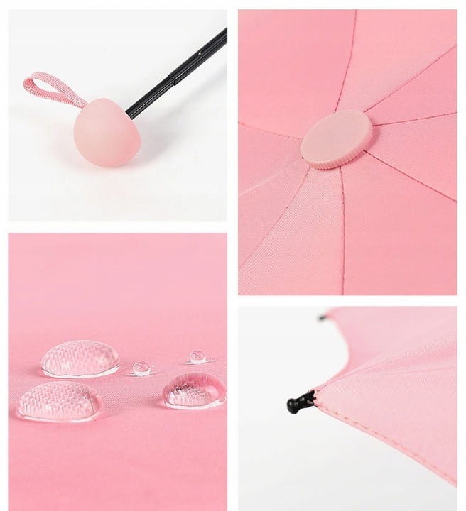 Mały biały przenośny parasol w mini kapsułce