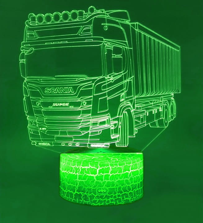 Lampka 3D LED SCANIA – idealny prezent dla fana ciężarówek i transportu