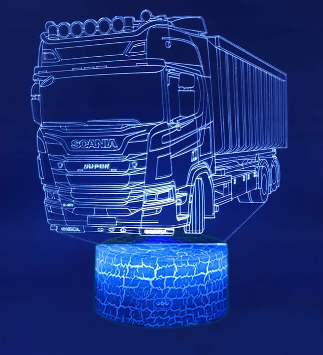 Lampka 3D LED SCANIA – idealny prezent dla fana ciężarówek i transportu