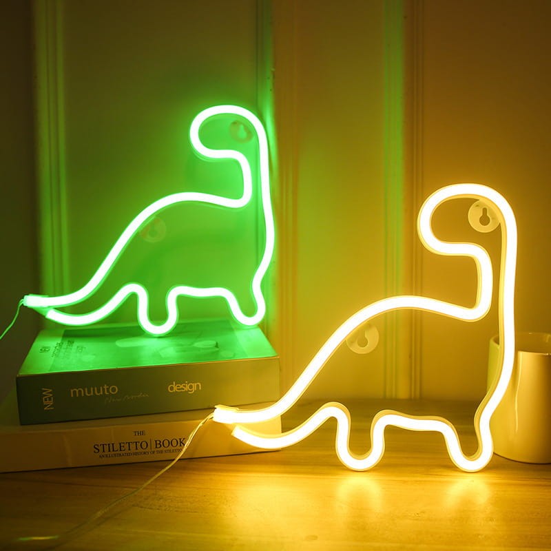 Gotowy Neon led USB na ścianę znak dinozaur