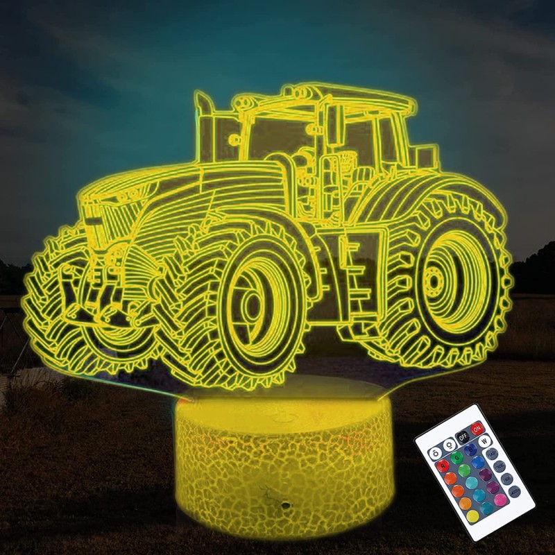 Lampka LED Traktor – oryginalny prezent urodzinowy dla chłopca.