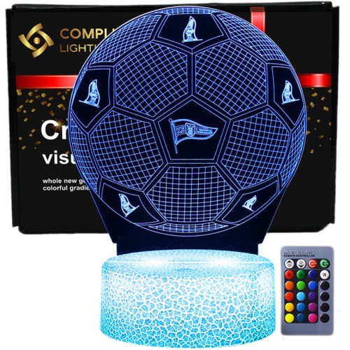 Lampka 3D KS Lechia Piłka Nożna – idealna do pokoju kibica i jako prezent dla fana biało-zielonych.