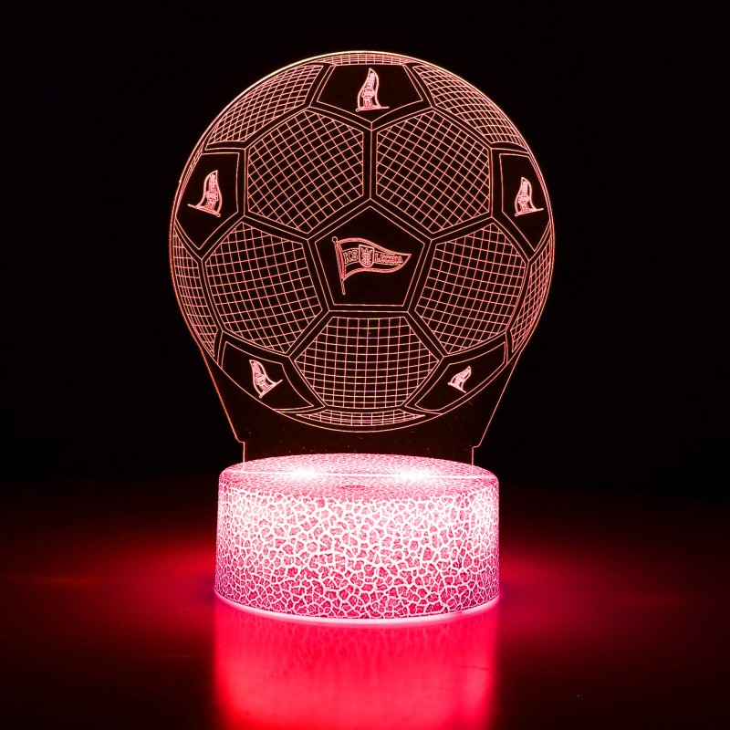 Lampka nocna 3D Lechia Gdańsk – piłka nożna LED USB jako stylowy gadżet dla kibica.
