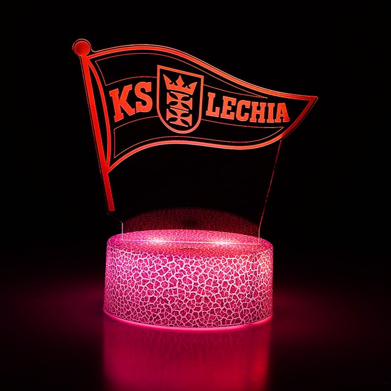 Piłkarska lampka 3D KS Lechia – świetny gadżet dla fana ligi polskiej i Lechii Gdańsk.