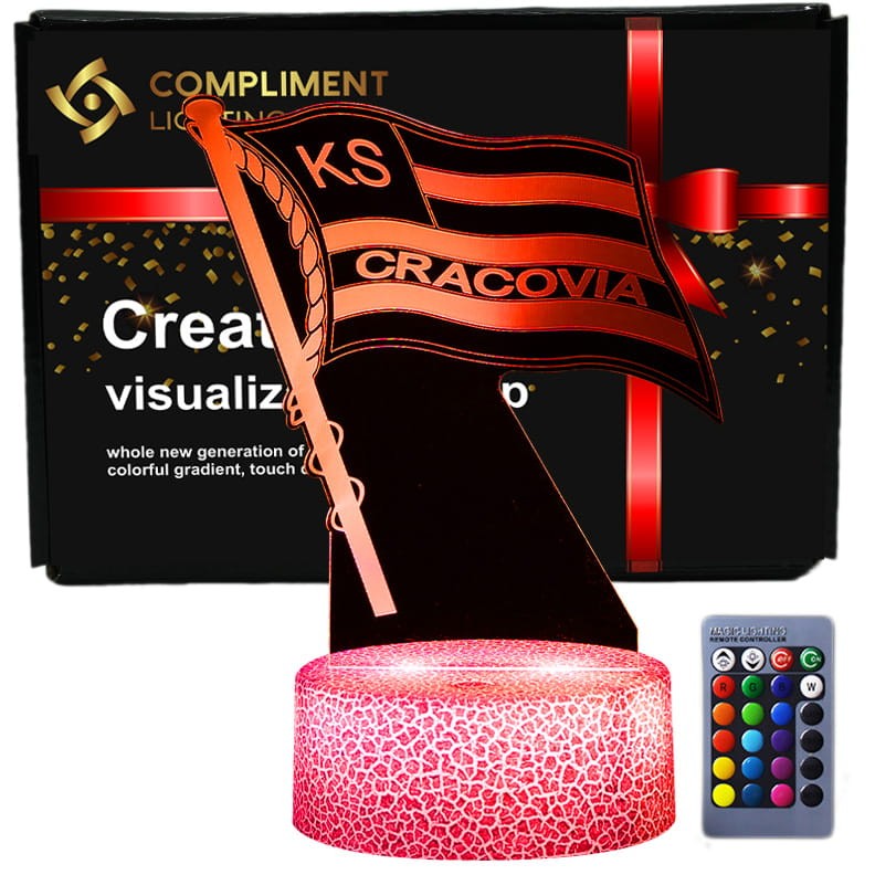 KS Cracovia – efektowna lampka nocna 3D LED.