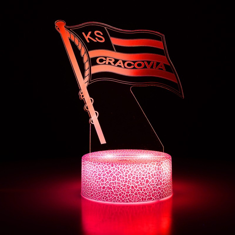 Piłkarska lampka 3D Cracovia – świetny prezent.