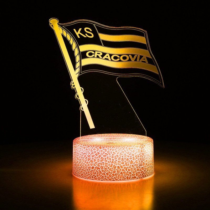 LED 3D KS Cracovia – dekoracja pokoju kibica.